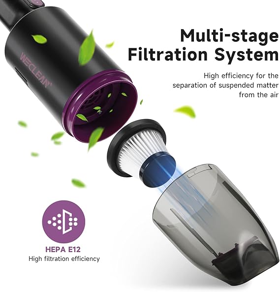 Handheld vacuum cleaner (black + purple)