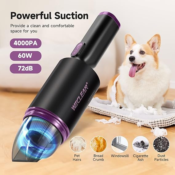 Handheld vacuum cleaner (black + purple)
