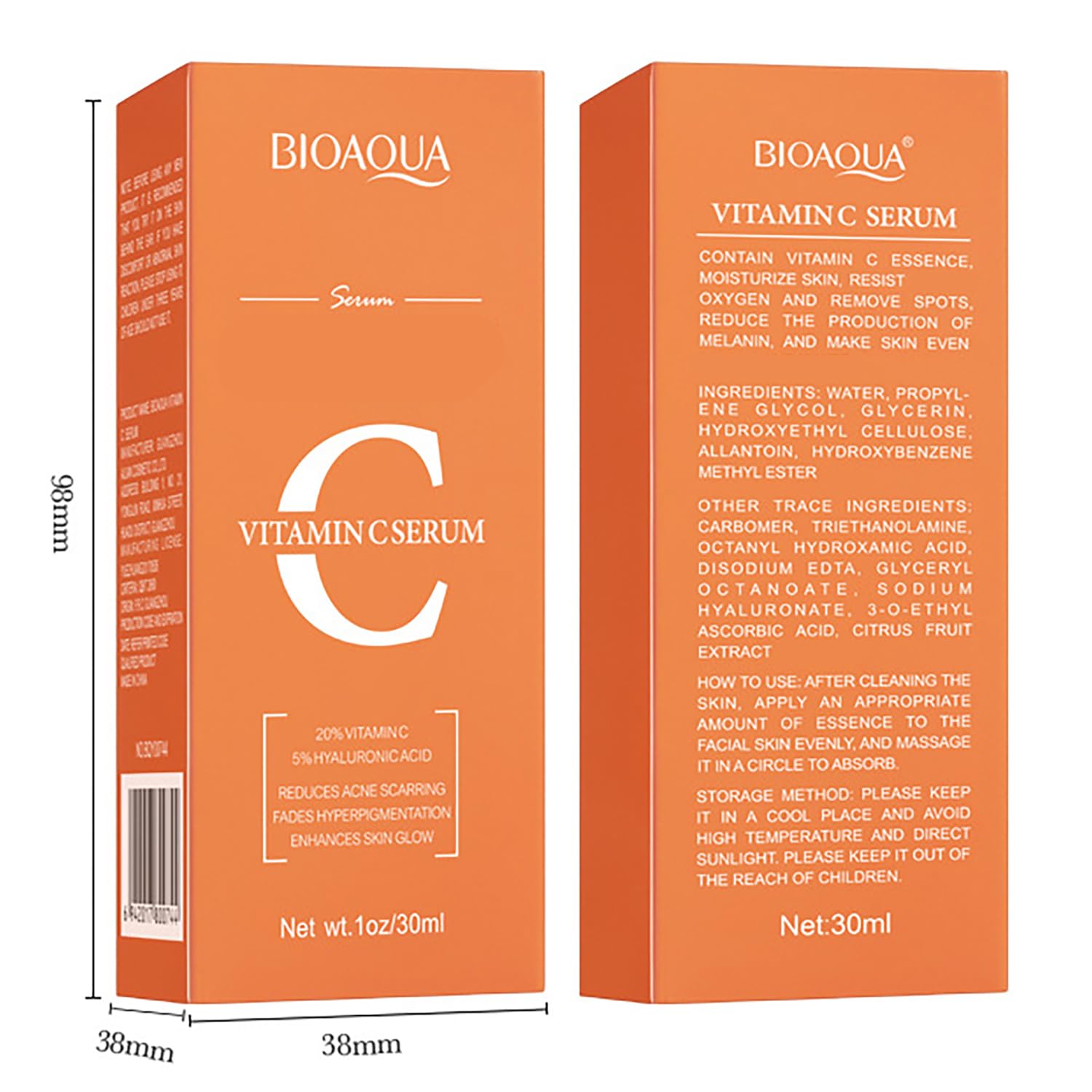 BIOAQUA Vitamin C Facial Serum Hyaluronic Acid 30ml