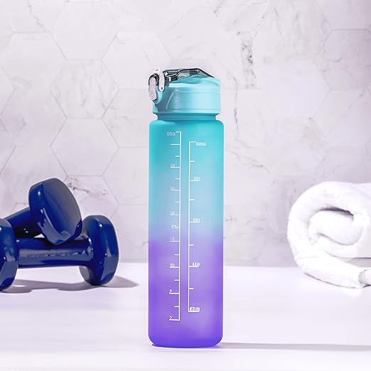 3 x Drinking Bottle 2 L + 900 ml + 500 ml with Straw Water Bottle