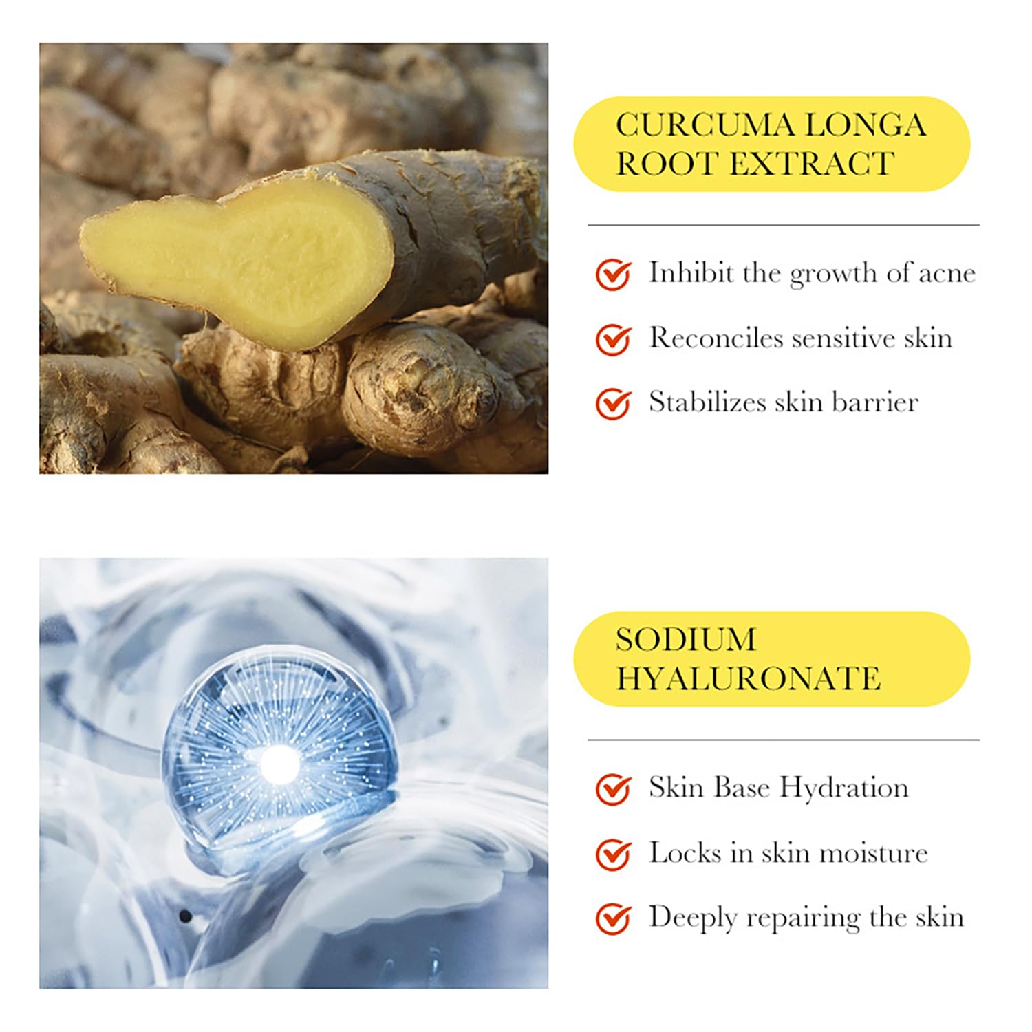 BIOAQUA Turmeric Facial Serum Acne Skin 30ml