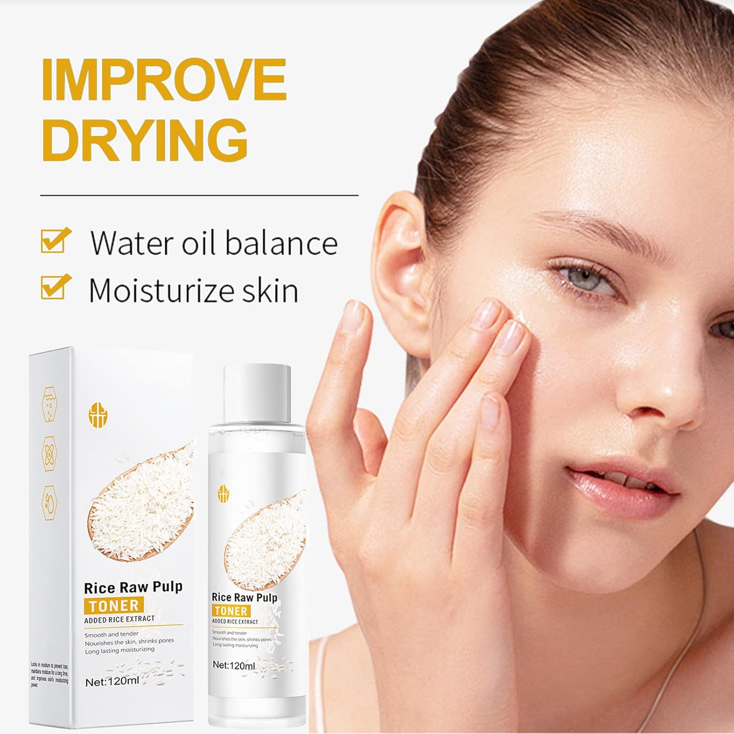 Rosarden Rice Raw Pulp Skin Care Set for Teenage Girls