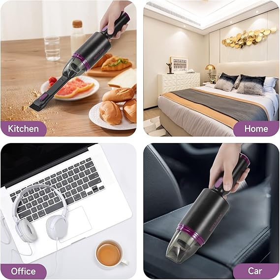 Handheld vacuum cleaner (black + purple)
