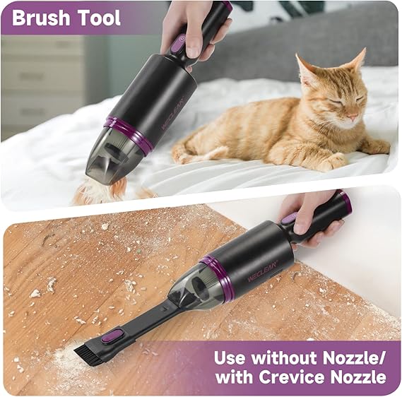 Handheld vacuum cleaner (black + purple)