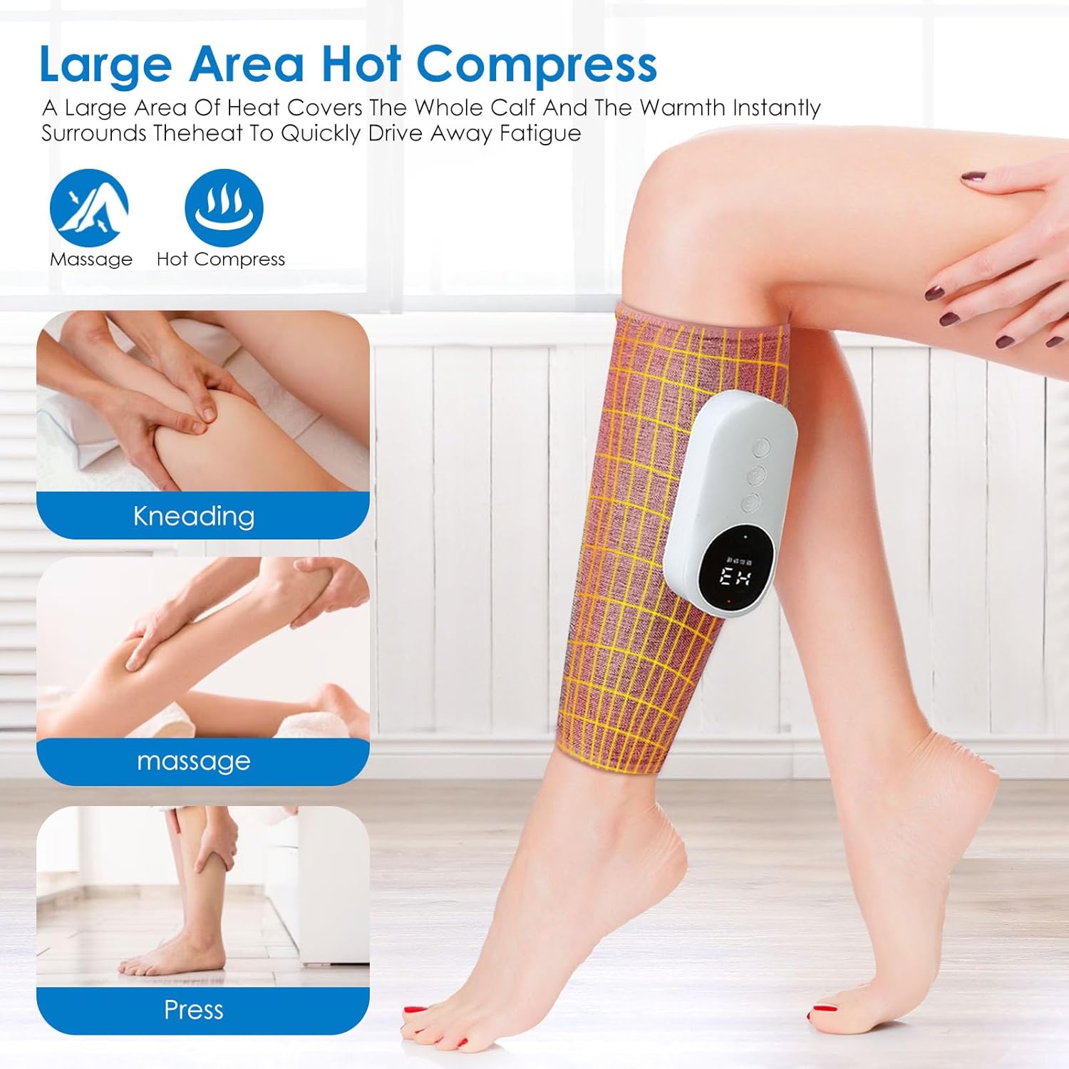 Leg Massager, Calf Air Compression Massager with Heat,Muscles Relaxation