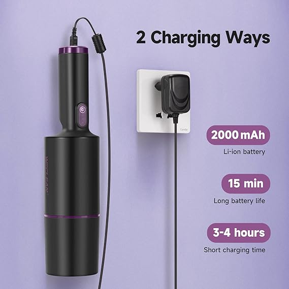 Handheld vacuum cleaner (black + purple)