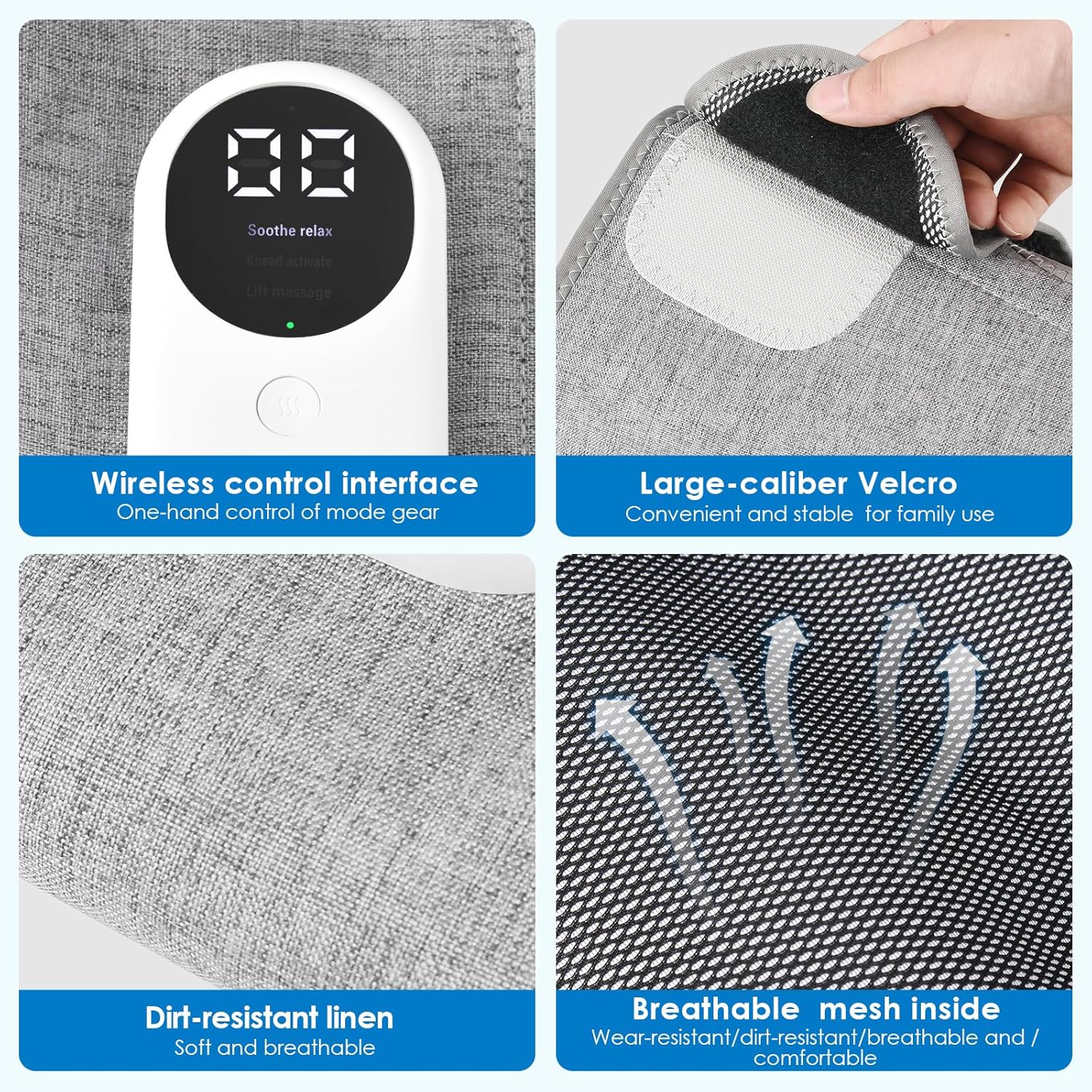 Leg Massager, Calf Air Compression Massager with Heat,Muscles Relaxation