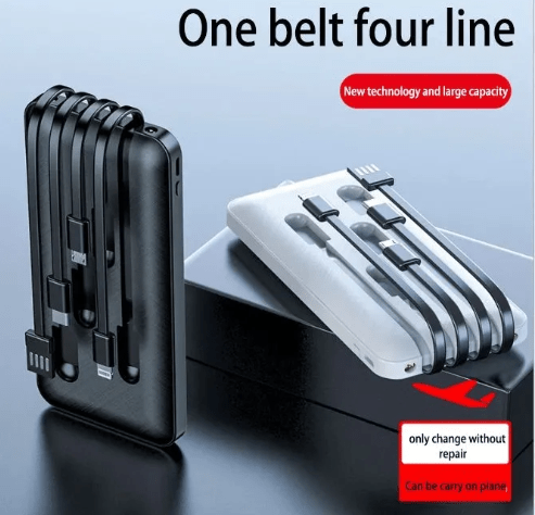 Flexora 20000mAh Power Bank Built-in Cables