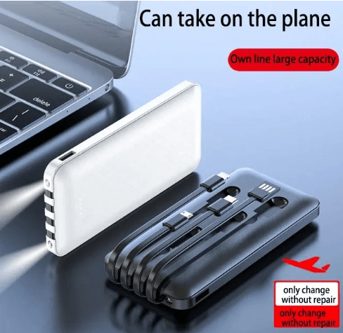 Flexora 20000mAh Power Bank Built-in Cables