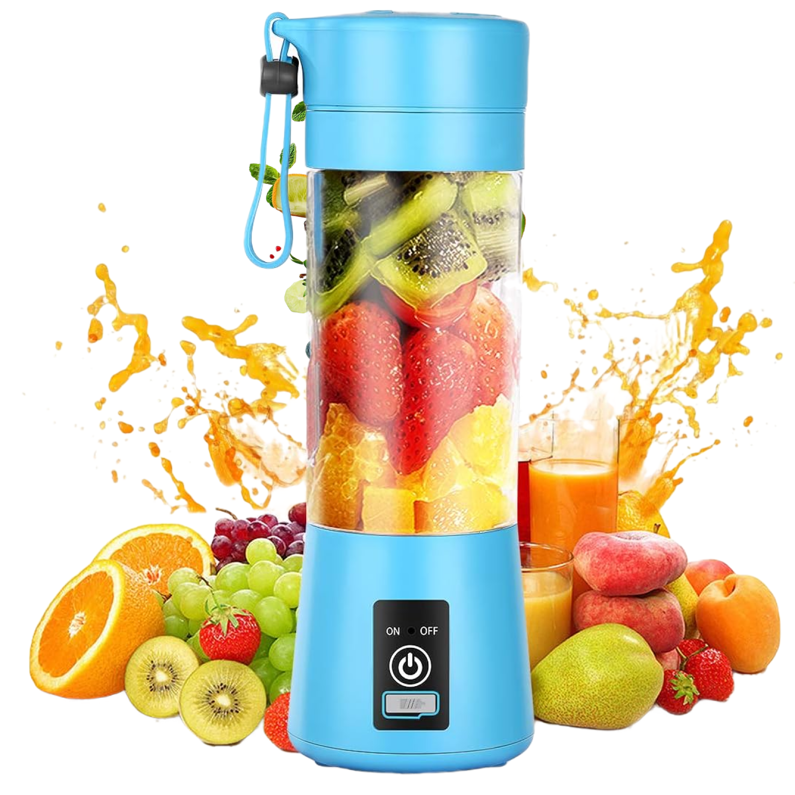 Portable USB Rechargeable 6-Blade Juicer Blender