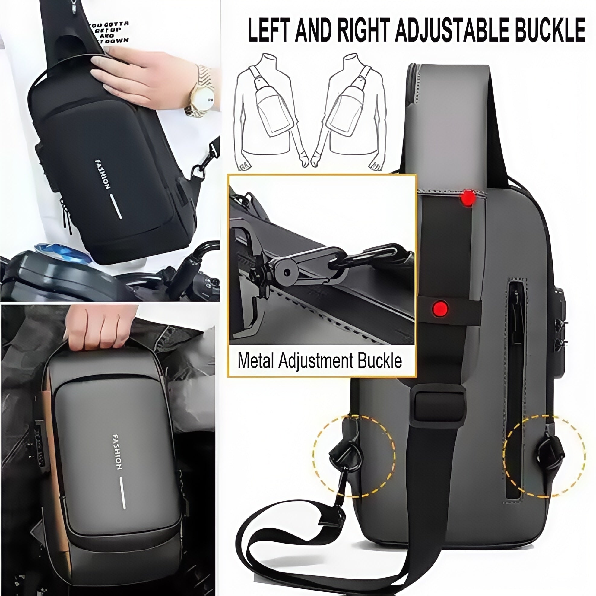 Anti-theft Crossbody Shoulder Backpack