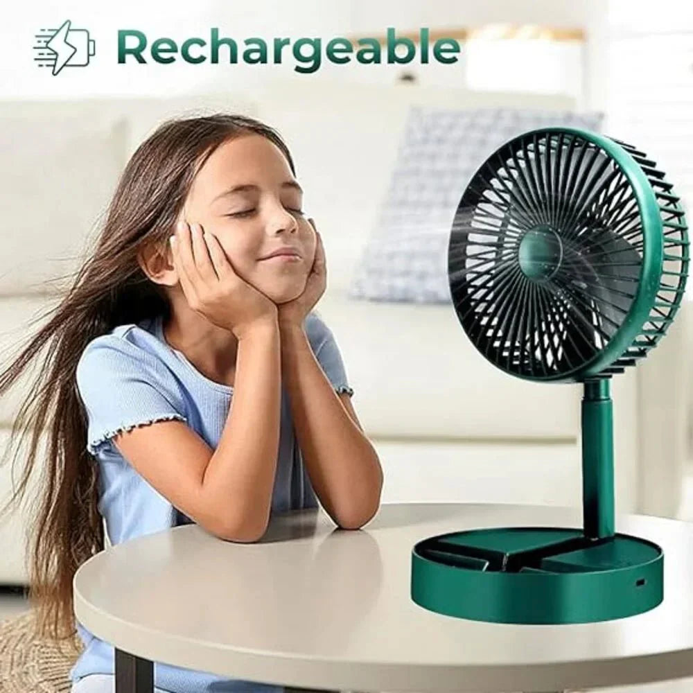 Telescopic Folding Fan, Mini Electric Desktop Fan