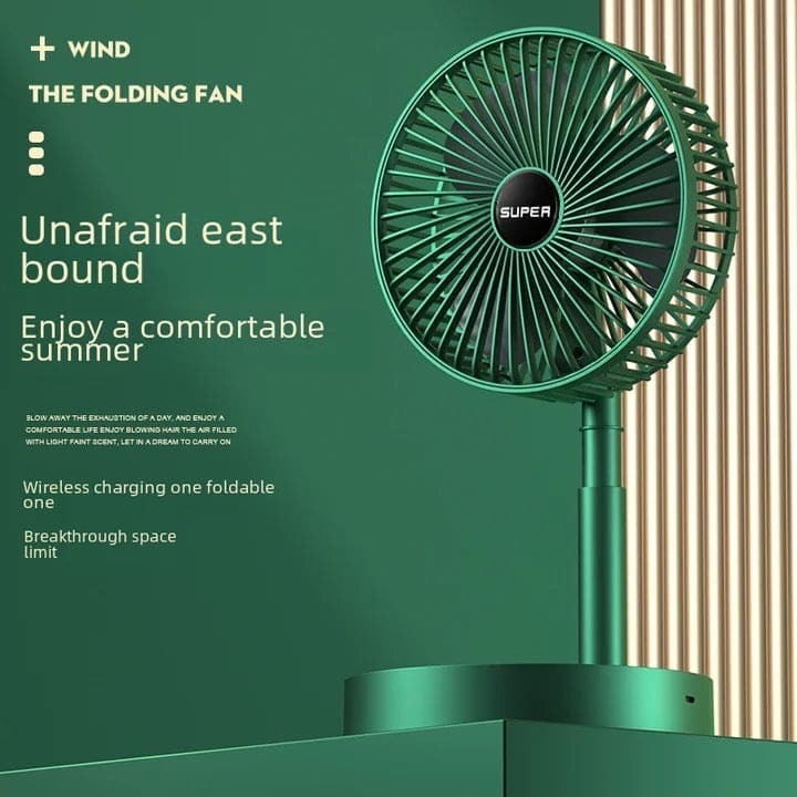 Telescopic Folding Fan, Mini Electric Desktop Fan