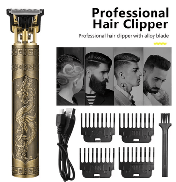 Vintage T9 Metal Body Hair Trimmer – USB Rechargeable